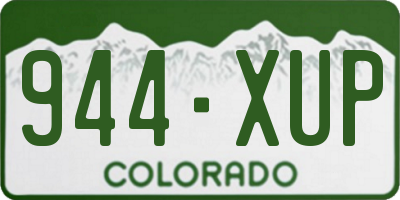 CO license plate 944XUP