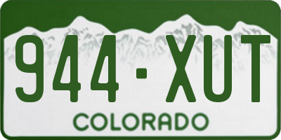 CO license plate 944XUT