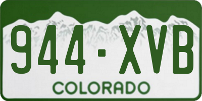CO license plate 944XVB