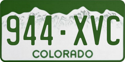 CO license plate 944XVC