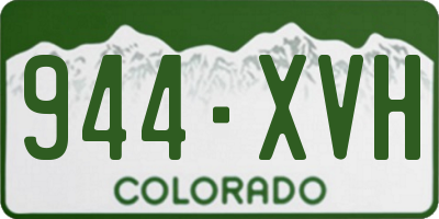 CO license plate 944XVH