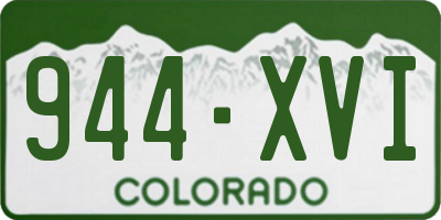 CO license plate 944XVI