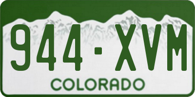 CO license plate 944XVM
