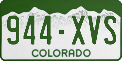 CO license plate 944XVS