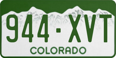 CO license plate 944XVT