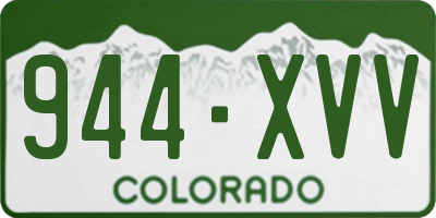 CO license plate 944XVV