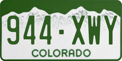 CO license plate 944XWY