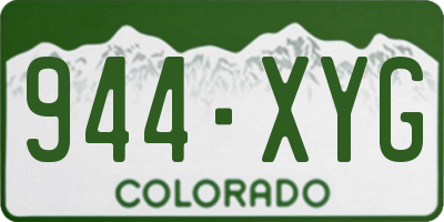 CO license plate 944XYG