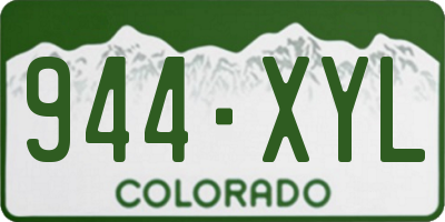 CO license plate 944XYL