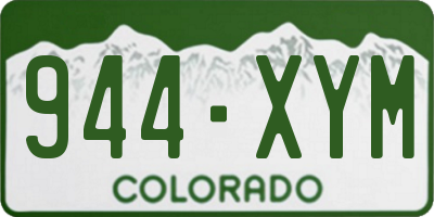 CO license plate 944XYM