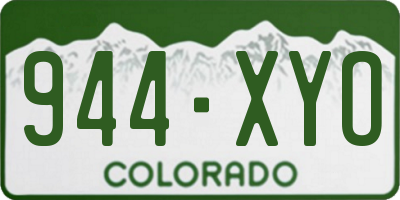 CO license plate 944XYO