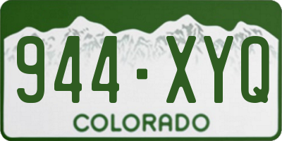 CO license plate 944XYQ