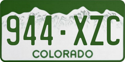 CO license plate 944XZC