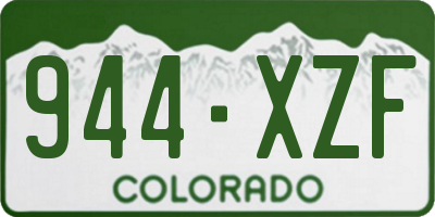 CO license plate 944XZF