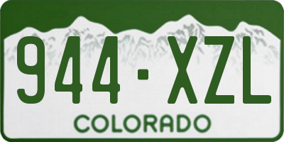 CO license plate 944XZL