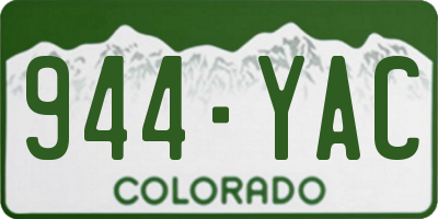 CO license plate 944YAC