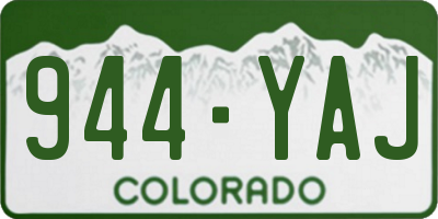 CO license plate 944YAJ