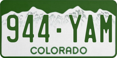 CO license plate 944YAM