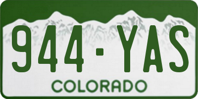 CO license plate 944YAS