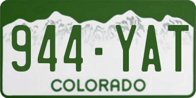 CO license plate 944YAT