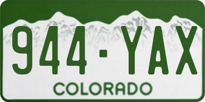 CO license plate 944YAX