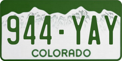 CO license plate 944YAY