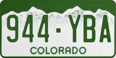 CO license plate 944YBA