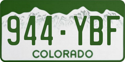 CO license plate 944YBF