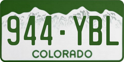 CO license plate 944YBL