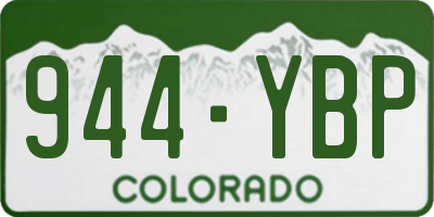 CO license plate 944YBP