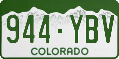 CO license plate 944YBV