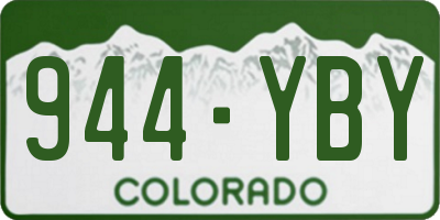 CO license plate 944YBY