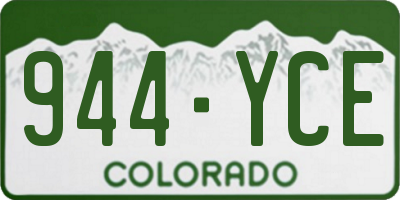 CO license plate 944YCE