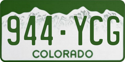 CO license plate 944YCG