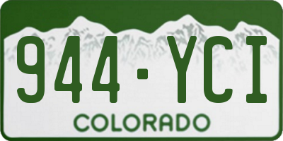 CO license plate 944YCI