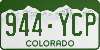 CO license plate 944YCP