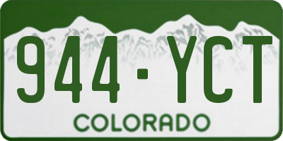 CO license plate 944YCT