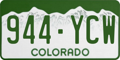 CO license plate 944YCW