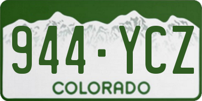 CO license plate 944YCZ