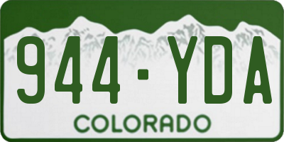 CO license plate 944YDA