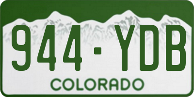 CO license plate 944YDB