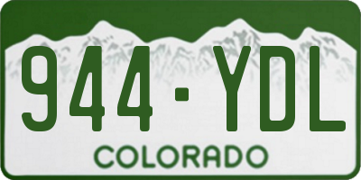 CO license plate 944YDL