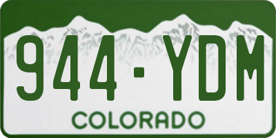 CO license plate 944YDM