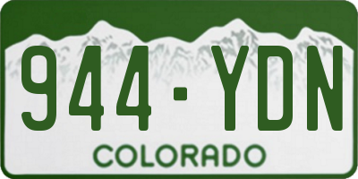 CO license plate 944YDN