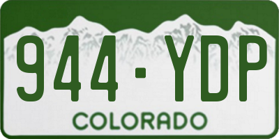CO license plate 944YDP