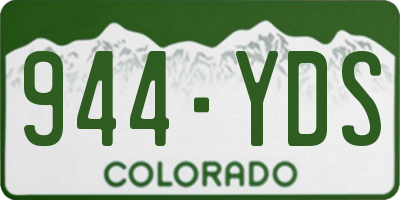 CO license plate 944YDS