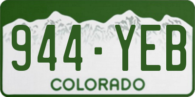 CO license plate 944YEB