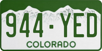 CO license plate 944YED