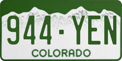 CO license plate 944YEN