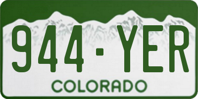 CO license plate 944YER